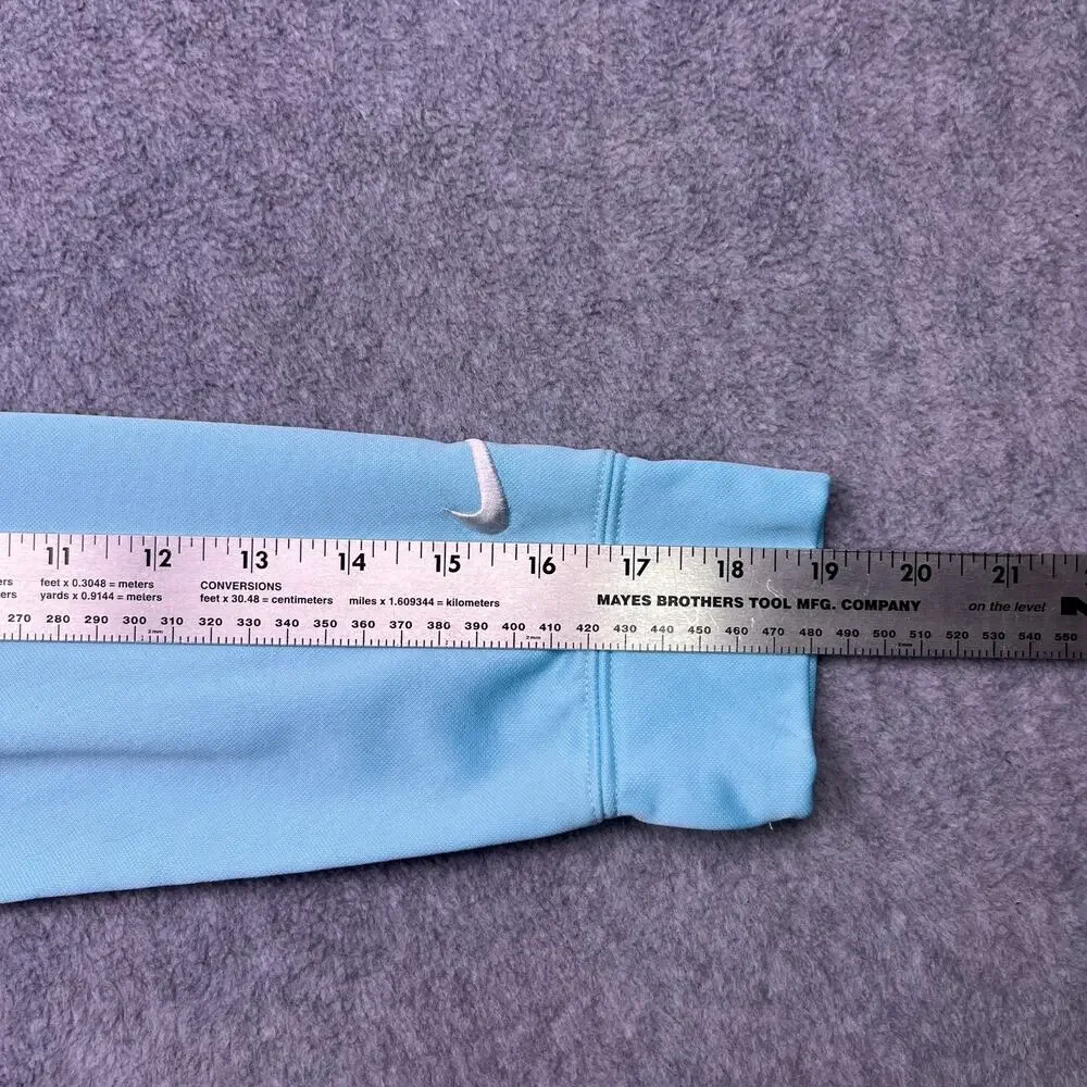 Nike Therma-Fit Hoodie Girls Large Blue‎ Swoosh Long Sleeve Pullover Sweatshirt